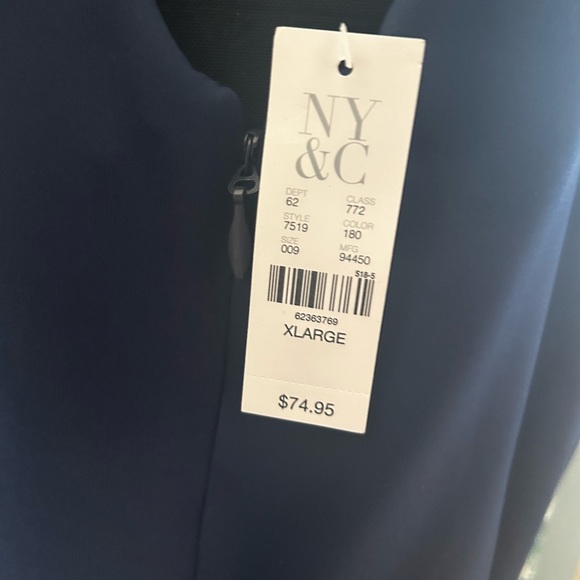NWT NYCo Navy Mini Dress - Picture 3 of 3